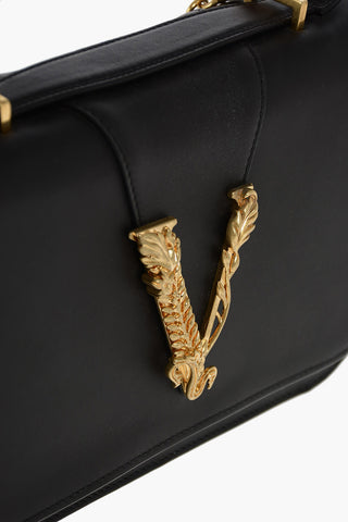 leather VIRTUS Shoulder bag wih detachable chain shoulder strap