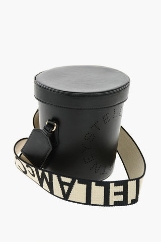Eco-leather Bucket Bag with Shoulder Strap
