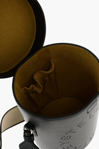 Eco-leather Bucket Bag with Shoulder Strap