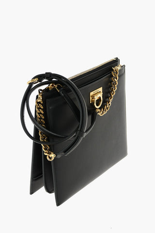 Borsa a Spalla in Pelle con 3 Scompartimenti