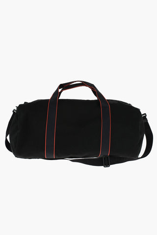 Fabric Travel Bag with Logo Side Bands and Shoulder Strap
