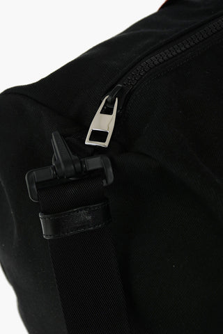 Fabric Travel Bag with Logo Side Bands and Shoulder Strap
