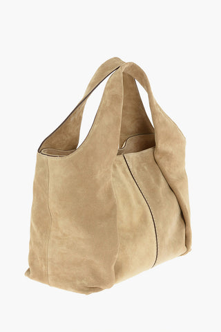 Suede Tote Shoulder Bag
