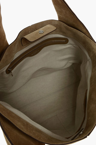 Suede Tote Shoulder Bag