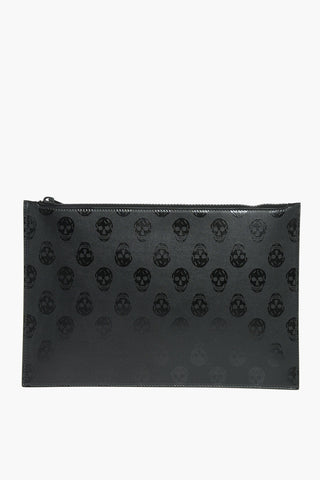 Jacquard Leather Zipped Pouch