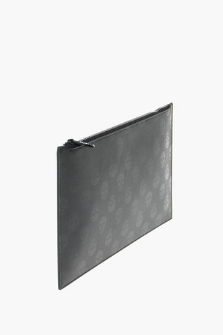 Jacquard Leather Zipped Pouch