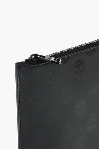 Jacquard Leather Zipped Pouch