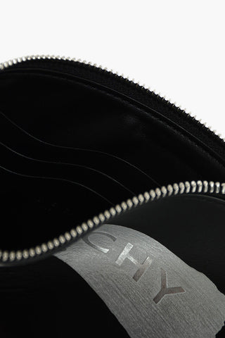 Pochette da Polso in Pelle con Zip e Stampa con Logo
