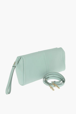 Leather ELSA Handbag with Adjustable Shoulder Strap and Wrist Handle