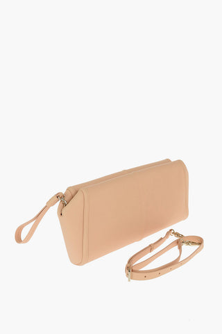 Leather ELSA Handbag with Adjustable Shoulder Strap and Wrist Handle