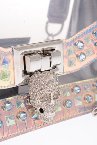 COUTURE studded reflective top bag