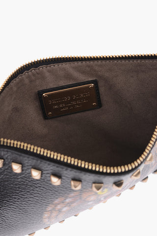 COUTURE leather printed K-14 pochette with studs