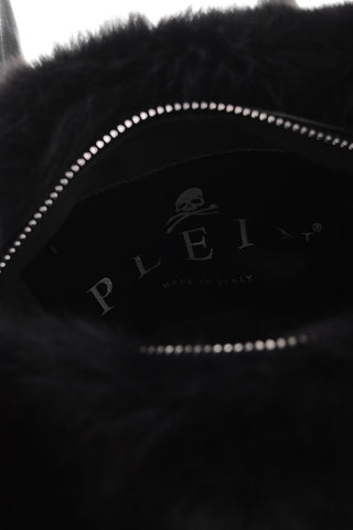 real fur double handle Medium Soft Travel Bag Plein