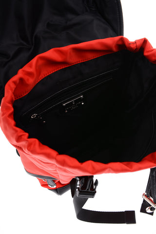 COUTURE Fabric TM backpack with faux leather details