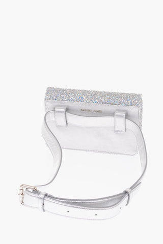 glitter belt bag with removable shoulder strap