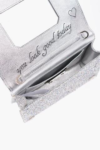 glitter belt bag with removable shoulder strap