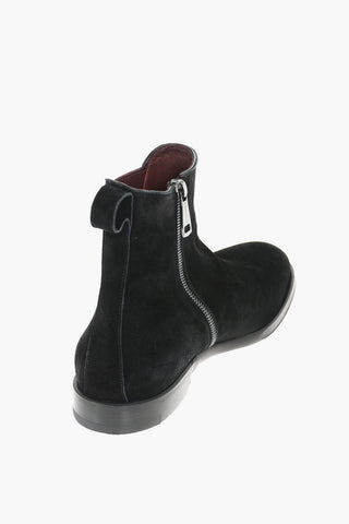 Suede GIOTTO Chelsea Booties with Inner Zip