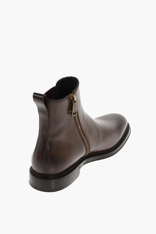 Leather GIOTTO Chelsea Booties with Inner Zip