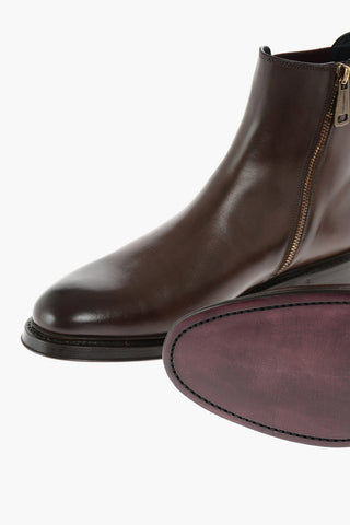 Leather GIOTTO Chelsea Booties with Inner Zip