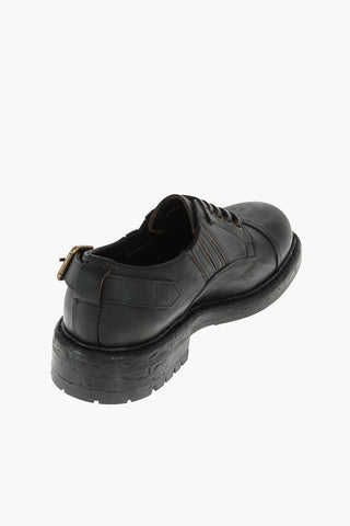 Lace Up BERNINI Leather Derby Shoes with Lived Effect