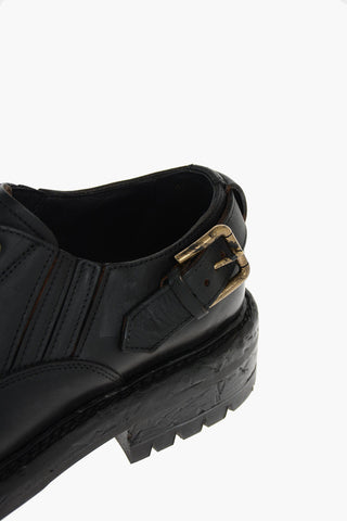 Lace Up BERNINI Leather Derby Shoes with Lived Effect