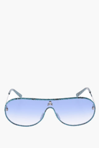 leather trimmings shield TARGET sunglasses