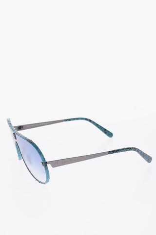 leather trimmings shield TARGET sunglasses