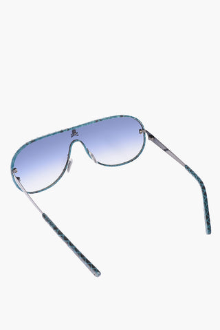 leather trimmings shield TARGET sunglasses