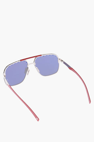 mirrored studs aviator FREEDOM sunglesses with leather details