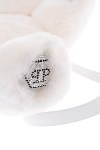 COUTURE Zaino Teddy Bear in Pelliccia con dettagli strass