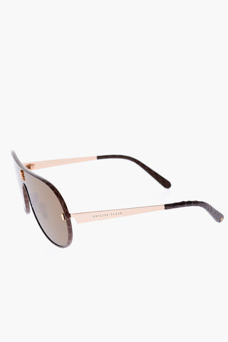 Shield TARGET Sunglasses with leather trimmings