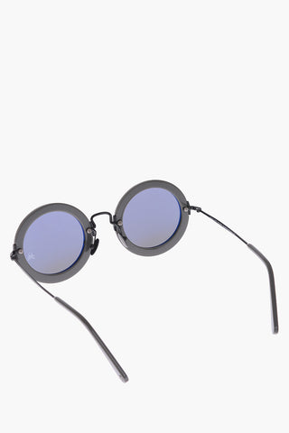 mirrored round eye OLIVIA sunglasses with studs
