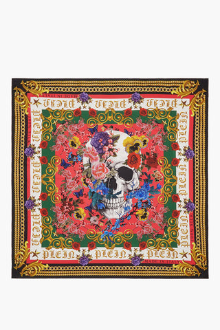 COUTURE silk Skull Printed BAROQUE foulard