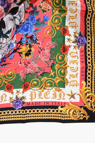 COUTURE silk Skull Printed BAROQUE foulard