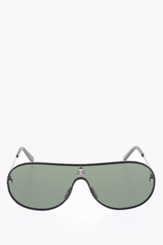 leather trimmings shield TARGET sunglasses