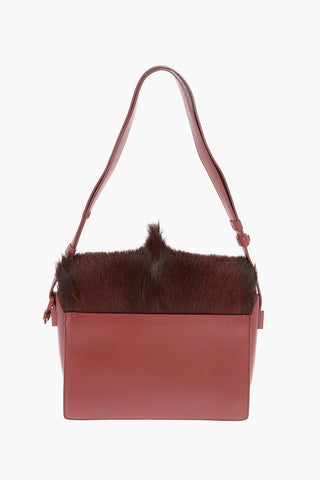Shoulder Bag with Ponyskin Detail