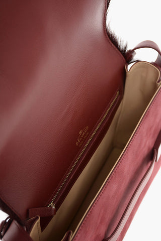 Shoulder Bag with Ponyskin Detail