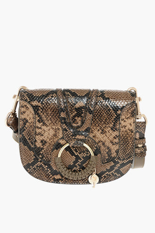 SEE BY Borsa Saddle a Spalla HANA in Pelle Stampa Serpente
