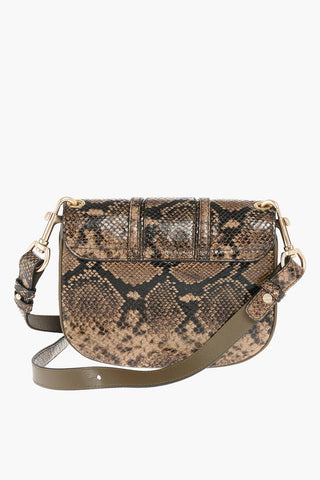 SEE BY Borsa Saddle a Spalla HANA in Pelle Stampa Serpente