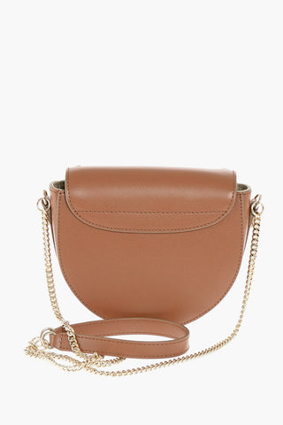 SEE BY Leather MARA Saddle Bag with Studs Applied
