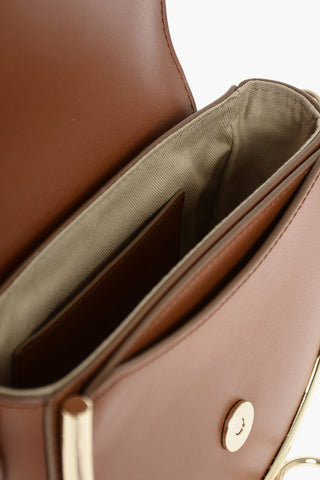 SEE BY Leather MARA Saddle Bag with Studs Applied