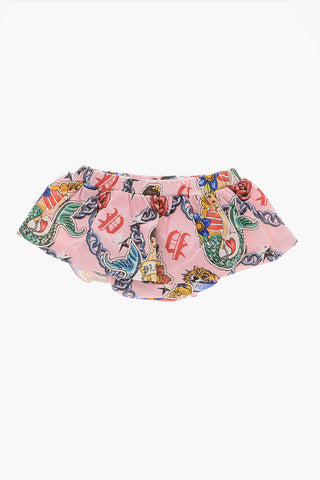 stretch cotton drawstring waist EMILY B. skirt