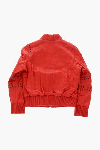 Bomber BEGINNER in pelle con borchie
