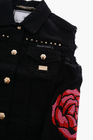 stretch denim WIDE AWAKE sleeveless jacket