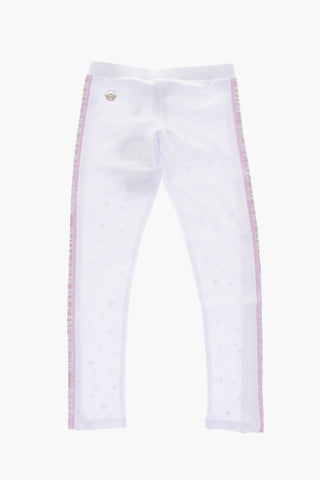 stretch cotton PP1978 leggings with rhinestone embellished