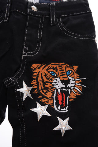 embroidered Slim Fit Born To Be Different jeans