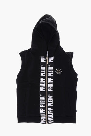 hooded sleeveless STATEMENT jogging sweatshirt