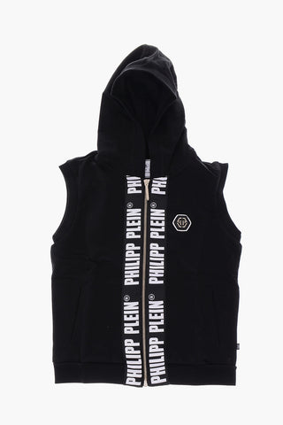 hooded sleeveless STATEMENT jogging sweatshirt