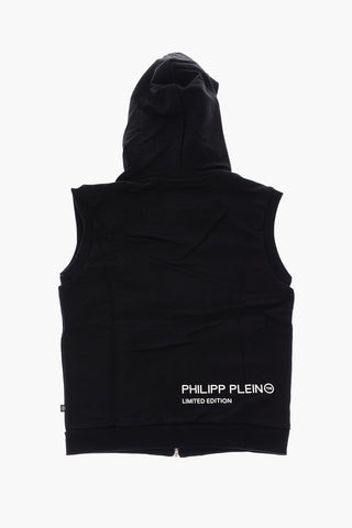 hooded sleeveless STATEMENT jogging sweatshirt