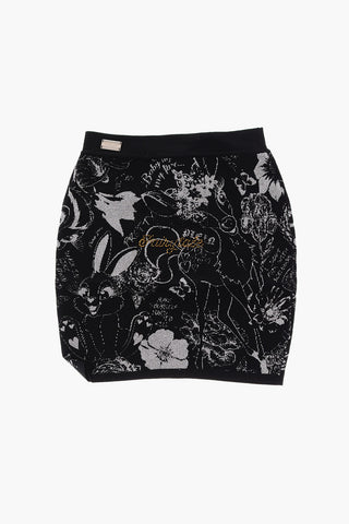 mini gonna SALLY in maglia con strass
